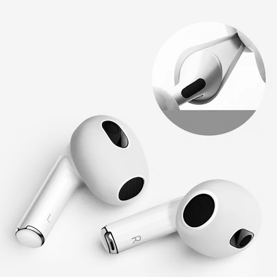 Silikonowe gumki do słuchawek Apple AirPods 3, White