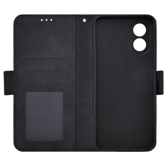 Etui z klapką do Oppo A38 4G / Oppo A18 4G, Card Slot, czarne