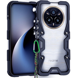 Wytrzymałe etui pancerne do Realme 14 Pro+ 5G – czarne