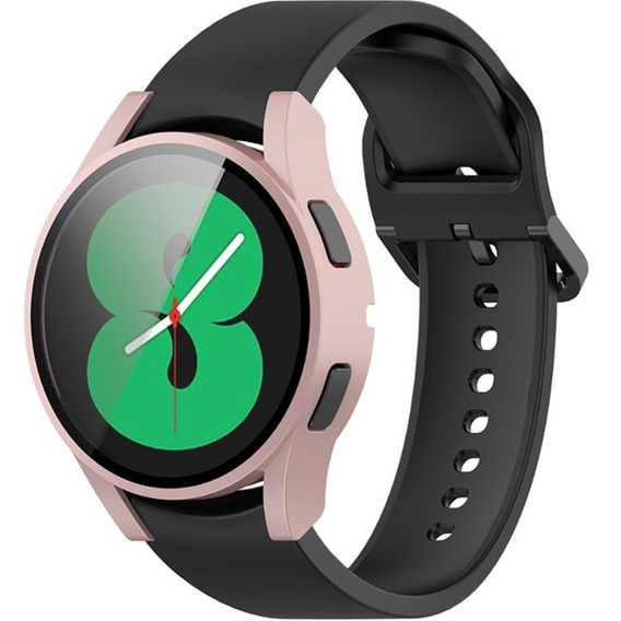2w1 Etui + Szkło Hartowane do Samsung Galaxy Watch 4 40mm, Różowe