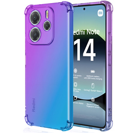 Etui Gradient Dropproof do Xiaomi Redmi Note 14 4G, Fioletowe / niebieskie
