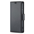Etui do Oppo Reno 13F / Oppo Reno 13FS, ERBORD Glossy Litchi, portfel z klapką, czarne
