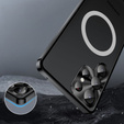Etui z ochroną aparatu do Samsung Galaxy S23 Ultra, CamShield MagSafe, przezroczyste / czarne