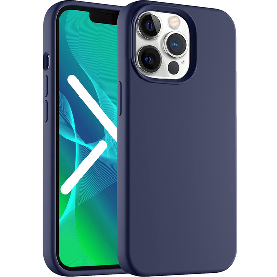 Etui ERBORD do iPhone 13 Pro, Silicone, Dark Blue