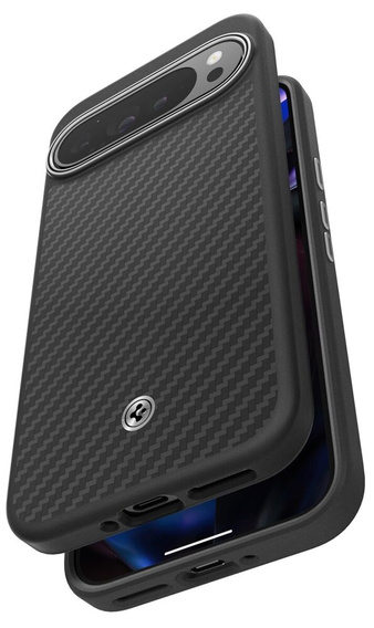 Etui Spigen do Google Pixel 9 Pro XL, Enzo Aramid, Carbon, Matowe Czarne