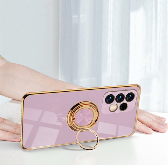 Zestaw Etui Electro Ring do Samsung Galaxy A13 4G, Purple + Szkło