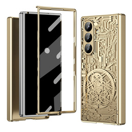 Etui do Samsung Galaxy Z Fold7 5G, Mechanical Legend, złote