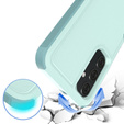 Etui pancerne do Samsung Galaxy A25 5G, Dual-Layer, miętowe + Szkło 9H