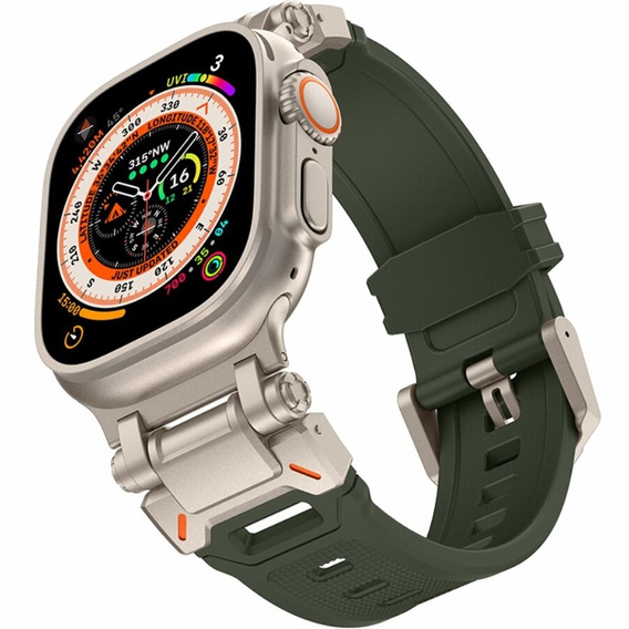 Pasek ERBORD ProTech do Apple Watch 1/2/3/4/5/6/7/8/9/10/11/SE Ultra 1/2/3 42/44/45/46/49mm, Zielony