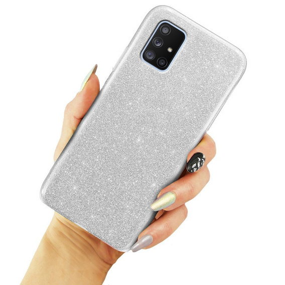 Etui Glitter Case do Samsung Galaxy M31s, Silver