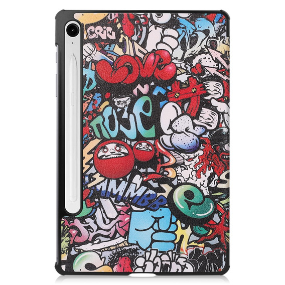 Etui do Samsung Galaxy Tab S10 Lite / S10 FE / S9 FE, z klapką, graffiti