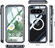 Etui do Google Pixel 9 Pro XL, Shockproof, ze szkłem, do MagSafe, czarne