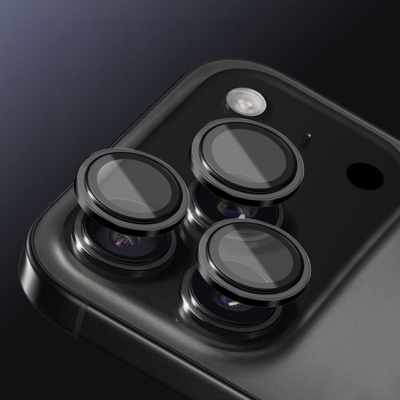 Szkło na aparat ERBORD OPTIK Pro do iPhone 17 Pro / 17 Pro Max, czarne