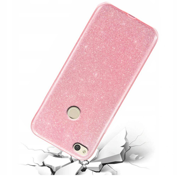 Etui do Huawei P8 Lite 2017, Glitter Case, Różowe