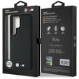 Etui Skórzane BMW do Samsung Galaxy S25 Ultra, Leather Carbon, Czarne