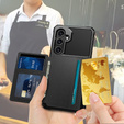 Etui do Samsung Galaxy A55 5G, Card Holder Kickstand, czarne