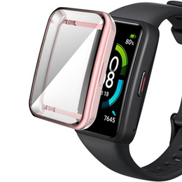 2w1 Etui z osłoną na ekran do Huawei Band 6/7, Różowe