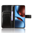 Etui z klapką do Realme GT 7 / 7T, Crazy Horse Wallet, czarne