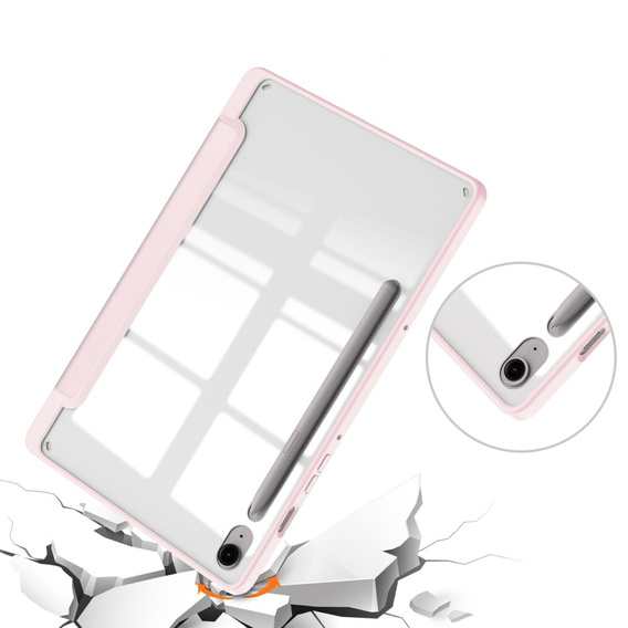 Etui do Samsung Galaxy Tab S10 Lite / S10 FE / S9 FE, Smartcase Hybrid, z miejscem na rysik, różowe