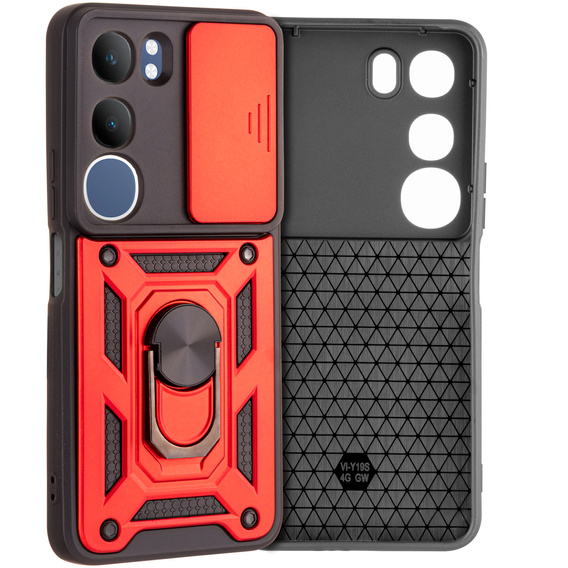 Etui pancerne do Vivo Y19s, CamShield Slide, czerwone