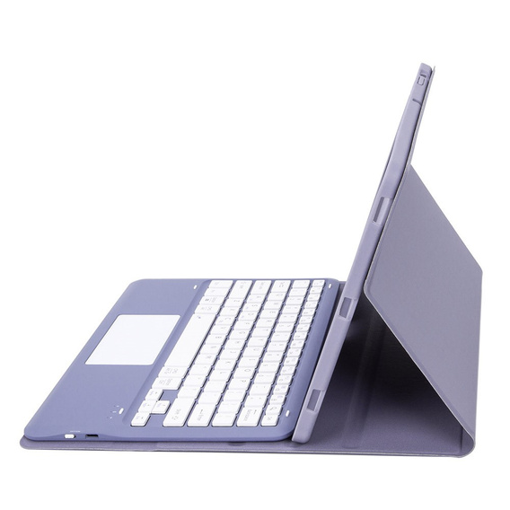 Etui z klawiaturą Bluetooth i touchpadem do Samsung Galaxy Tab S10 FE+ Plus X620/X626B – fioletowe