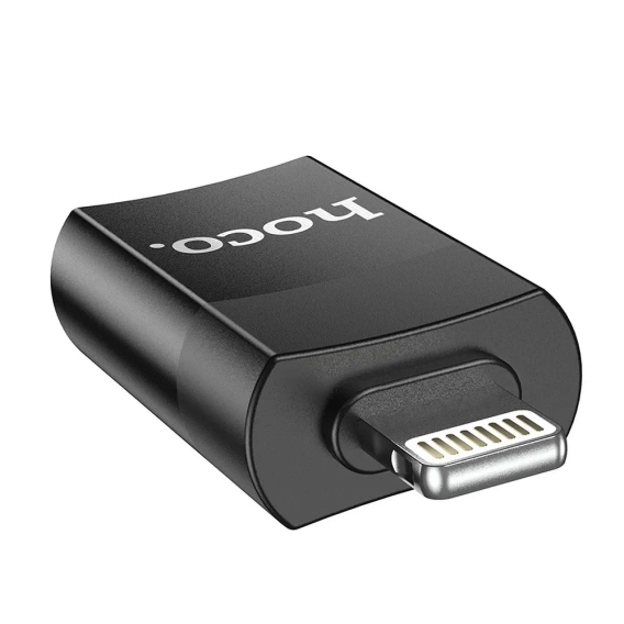 Adapter HOCO UA17 OTG USB-A (żeński) do Lightning (męski) – czarny
