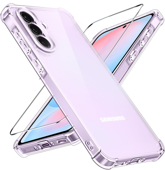 Etui do Samsung Galaxy A56 5G, Erbord Dropproof, przezroczyste + Szkło