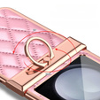Etui do Samsung Galaxy Z Flip5 5G, Rhombus Grid, różowe