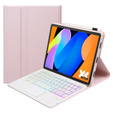 Etui z klawiaturą Bluetooth do Lenovo Tab K11 Gen 2, różowe