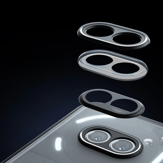 Etui do Nothing Phone 2a / 2a Plus, Fusion Hybrid, z ochroną aparatu, matowe / czarne