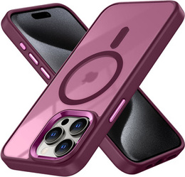 Etui do iPhone 15 Pro Max, MagColor do MagSafe, bordowe