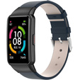Pasek Skórzany ze skóry naturalnej do Huawei Band 6, Granatowy