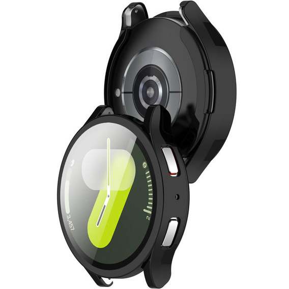 2w1 Etui z Osłoną na Ekran do Samsung Galaxy Watch 7 44mm, Czarne