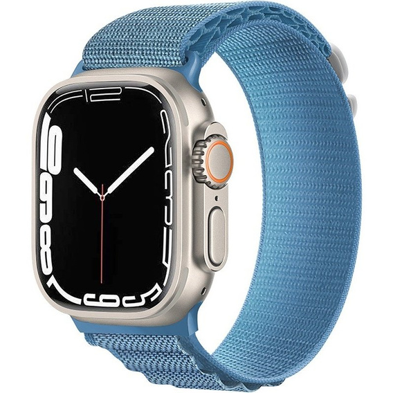 Pasek Nylonowy do Apple Watch 1/2/3/4/5/6/7/8/9/10/SE/Ultra/Ultra 2 42/44/45/46/49mm, Niebieski