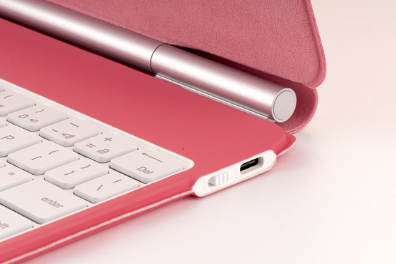 Etui z klawiaturą do iPad 11" 2025 A16 (11 gen.) / iPad 10.9" 2022 (10 gen.), Magnetic Keyboard Touchpad, różowe magenta