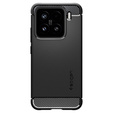 Etui Spigen do Xiaomi 15, Rugged Armor, czarne + Szkło Hartowane 9H