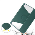 Etui z klawiaturą do Samsung Galaxy Tab A9+, Rotary 360° Leather, ciemnozielone