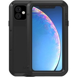 Etui Love Mei do iPhone 11, pancerne ze szkłem, czarne