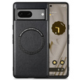 Etui do Google Pixel 7A, Leather Hybrid MagSafe, czarne