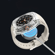 Pasek silikonowy z obudową ochronną do Samsung Galaxy Watch Ultra 47mm (2025 / 2024) – Beżowy, antywstrząsowy