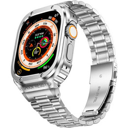Stalowa bransoleta z etui do Apple Watch Ultra 1/2/3 49mm, Srebrna