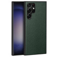 Skórzane Etui do Samsung Galaxy S23 Ultra, plecki nakładka, zielone