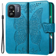 Etui z klapką do Xiaomi Redmi 12C, Butterfly, niebieskie