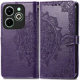 Etui z klapką do Infinix Hot 40i, Mandala, fioletowe