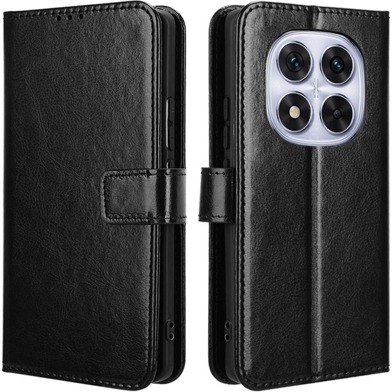 Etui z klapką do Xiaomi Redmi Note 14 Pro+ 5G, Crazy Horse Wallet, czarne