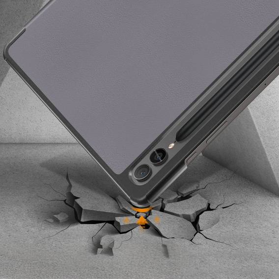 Etui do Samsung Galaxy Tab S9 FE+ Plus, Smartcase z miejscem na rysik, szare