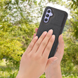 Etui skórzane do Samsung Galaxy A05s, Obudowa Lychee leather Case, czarne