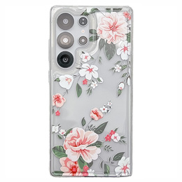 Etui do Samsung Galaxy S25 Ultra z nadrukiem kwiatowym – różowe