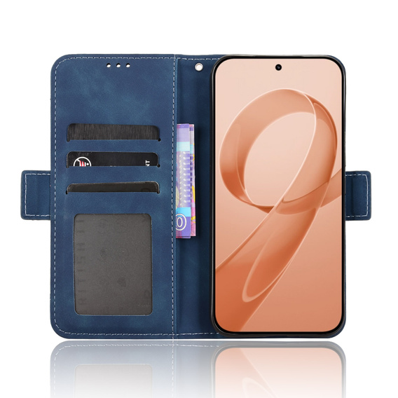 Etui z klapką do Xiaomi Poco F8 Ultra, Card Slot, niebieskie