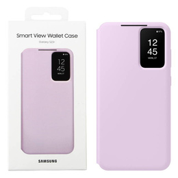 Oryginalne etui Samsung do Galaxy S23+ Plus, S View Wallet Cover, lawendowe